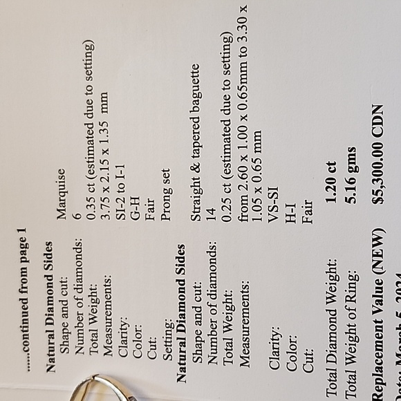 Diamond cluster design ring. - Picture 5 of 11